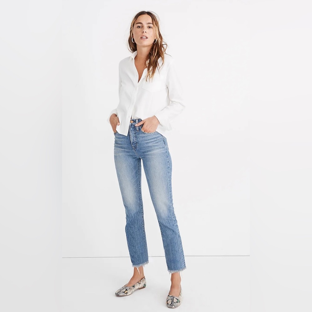 Madewell | The Perfect Vintage High Waisted Cropped Frayed Jean Size 28